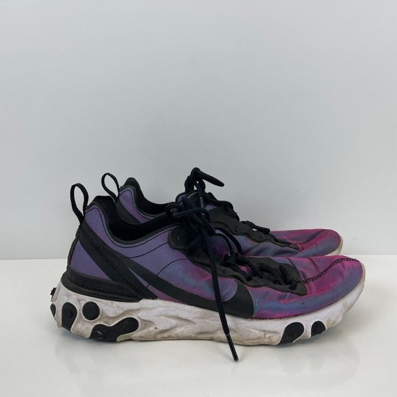 Nike React Element 55 Running Shoes Fuchsia Womens Size 9.5 - Picture 3 of 6